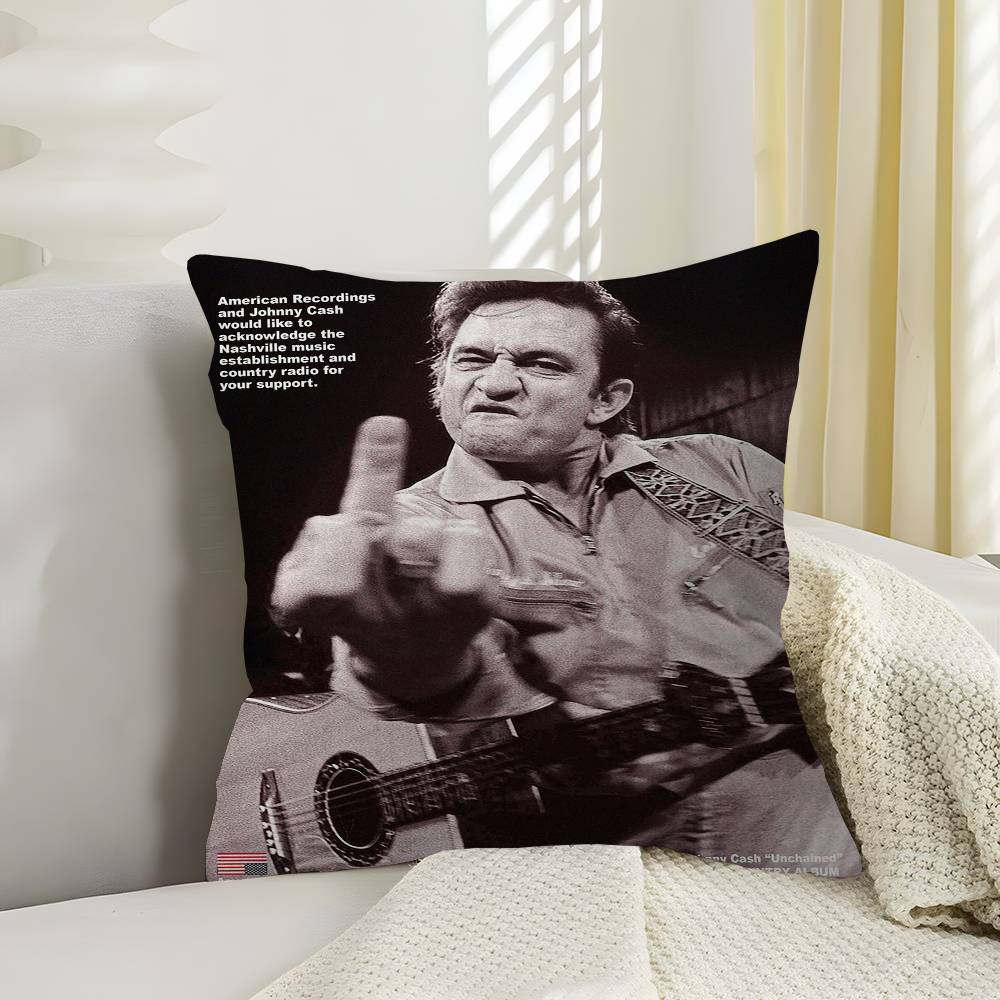 

Famous Johnny Cash American Singer Personalized Pillow Cover Kids Bedroom Wild Party Decor Pillowcase kid Birthday shower Gift 30x30 cm