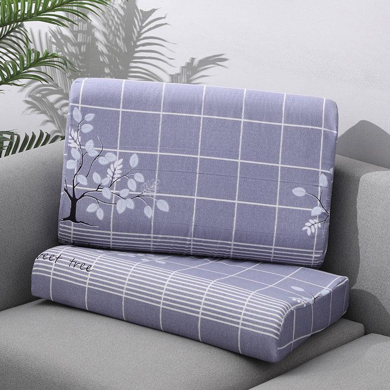Latex Pillow Cases Contour Memory Foam Pillowcases Neck Cushion Floral Printed Cover Home Living Room Decor 40x60cm/30x50cm