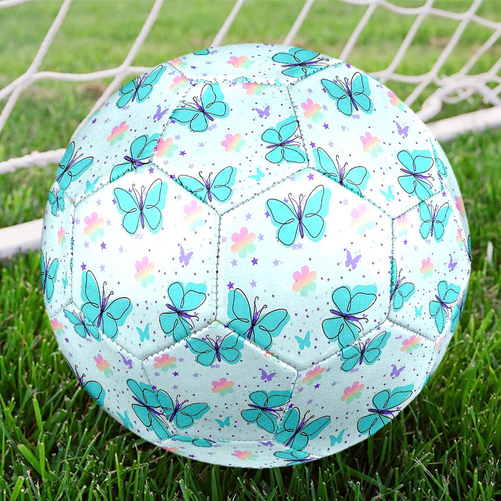 1PC Butterflies Stars Fantasy Soccer Ball Size 5 Football Machine Sewn Indoor/Outdoor Universal Football Gift W13