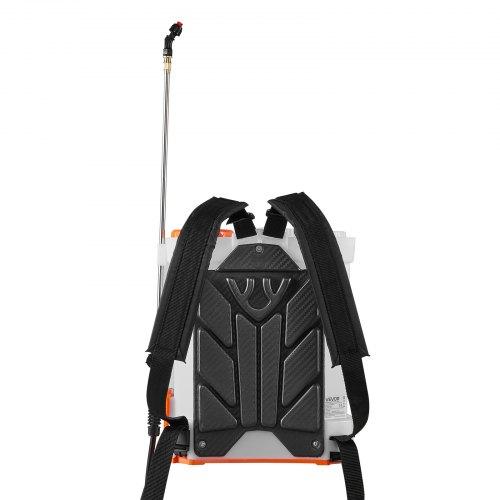 VEVOR Battery Powered Backpack Sprayer, 12L Powerful Electric Backpack Sprayer, 2 Retractable Wands & 5 Nozzles, Adjustable 0-90 PSI