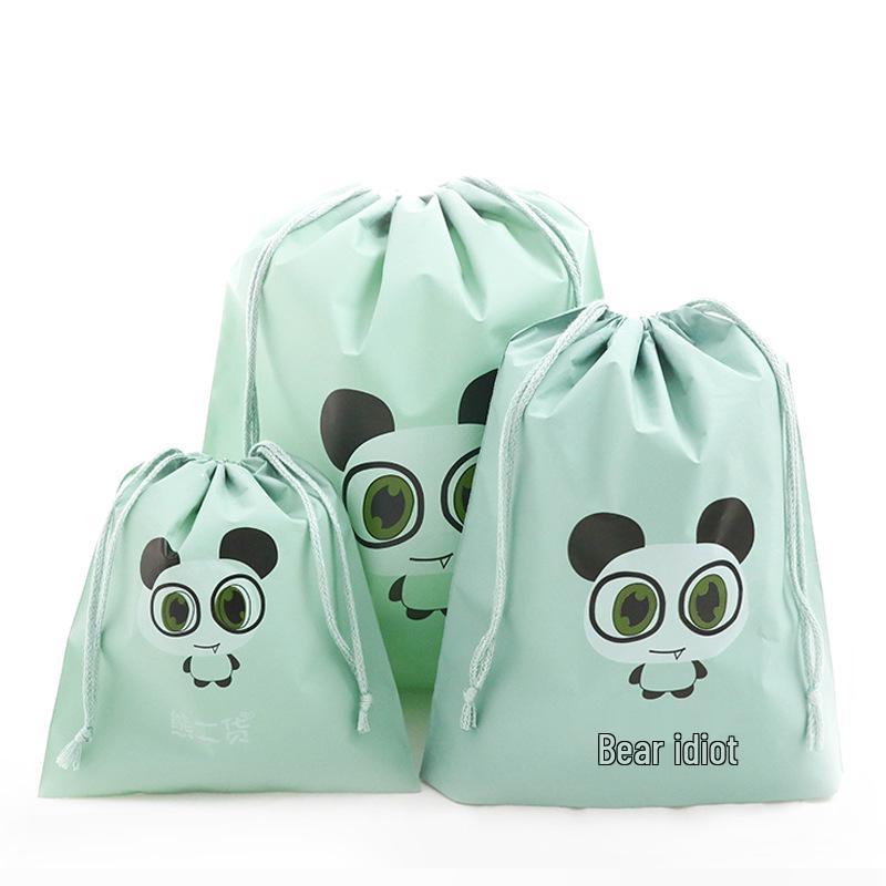Meidu Waterproof Cartoon Drawstring Travel Storage Bag for Shoes