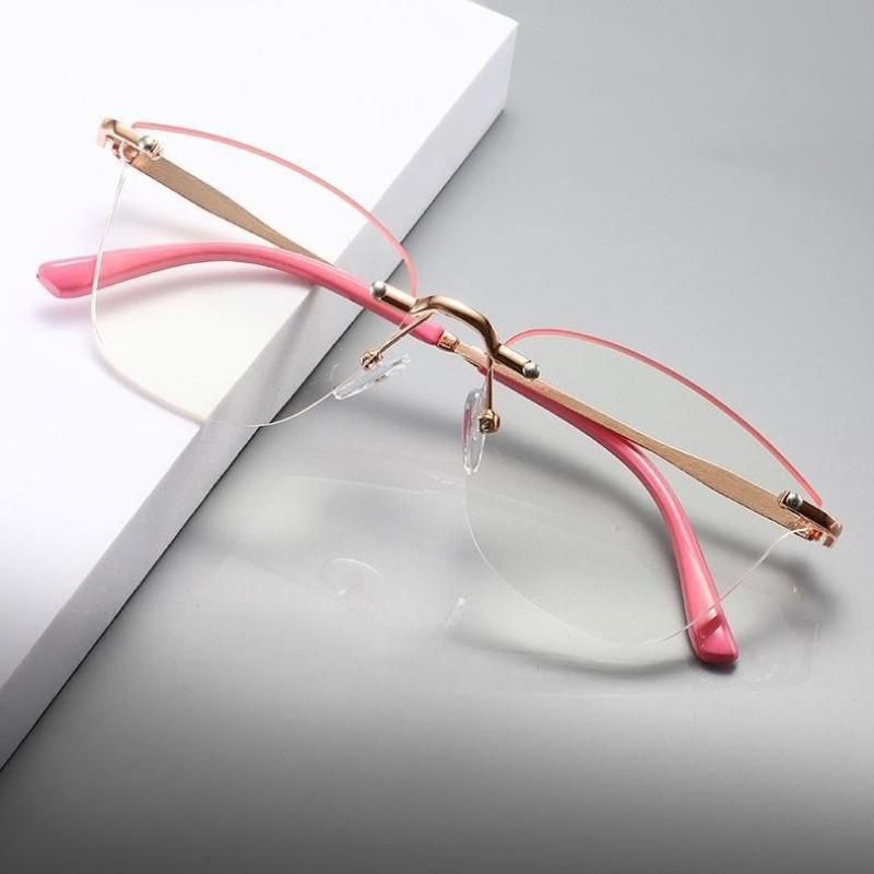 Anti Blue Light Reading Glasses HD Oversized Anti Fatigue +100°~+400° Plus Eyeglasses for Women