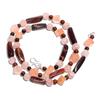 Natural Tiger Eye Aventurine Rose Quartz Gemstone Beads Necklace 17" UB-4803 UB-4803