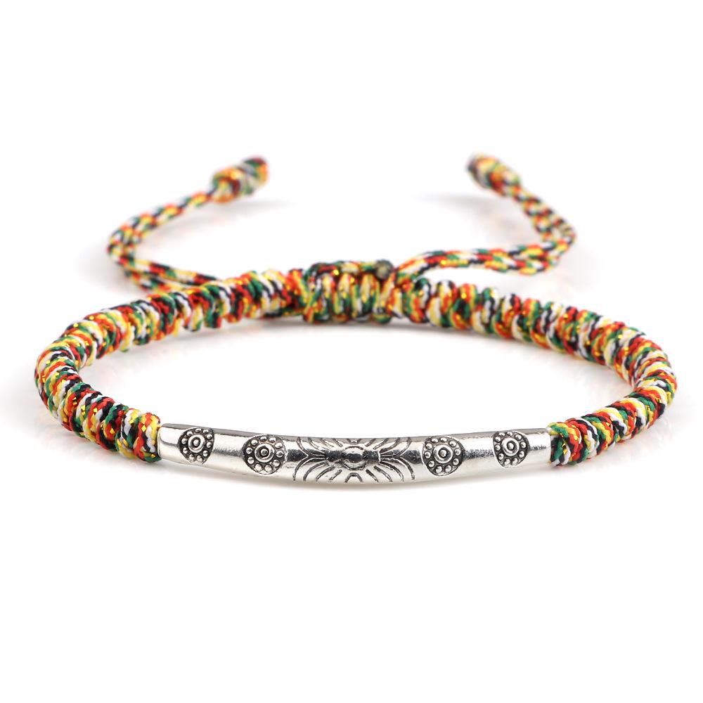 

Unisex Handmade Silver Oval Rope Bracelet for Couples & Best Friends разноцветный