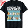 Medicine for Happiness Cats For Unisex Women Funny Cat Cotton TShirt Hot Sale Creative Trend Cute Meowy Cartoon Oneck Printed Tops