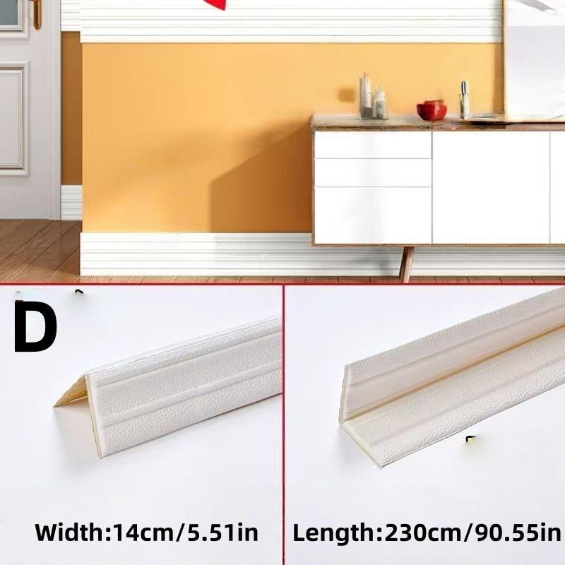 3D Waterproof Ceiling Decorative Strip Wall Trim Line Home Decoration Wall Border Skirting Wall Stickers