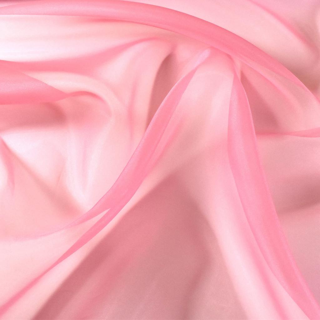 Polyester Organza 140cm wide x 10m Rose 2440 Fabric, cut, 132. Pink,