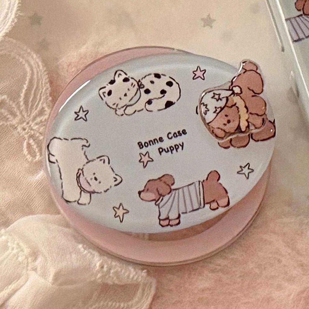 Blue cute pet cartoon is suitable for 17 Apple 17pm mobile phone case iphone16 rotating magnetic suction bracket 13 anti-drop 15
