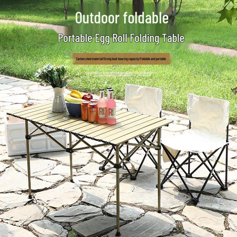 Portable Folding Outdoor Camping Table and Chairs for Fishing, Self-Driving Tours, and Picnics