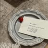 Creative French retro metal plate with high-end floral patterns, Western dessert plate gift