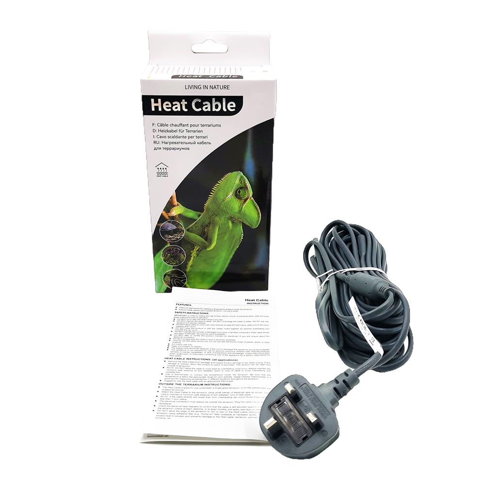 EU/US/UK/AU Plug Reptile Care In Pet Accessories Water-proof Silicone Rubber Reptile Heat Cable for Warming Vivarium Bottom Pet Room Reptiles Heat Mat