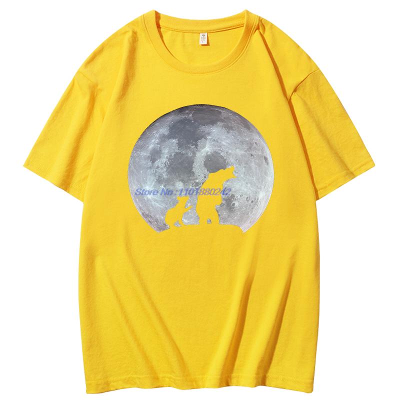 Summer Mens Short Sleeve Tee Cotton Tshirt Full Moon Grizzly Funny Graphic Tee New Arrival Goods Fashion Tops Tshirt