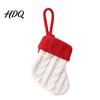 Festive Gift Packaging Accessories Christmas Tableware Holder Knitted Stockings Spoon Knife Fork Decorative Stocking Pendants Bag for Fireplace,