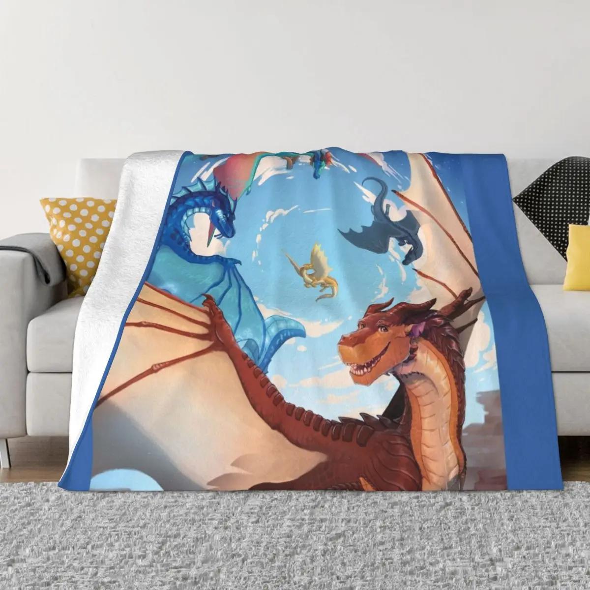 Wings of Fire - Clay and the Dragonets of Destiny Throw Blanket Hairy Nap Blankets Size: 75*100cm, Weight: 230 GSM