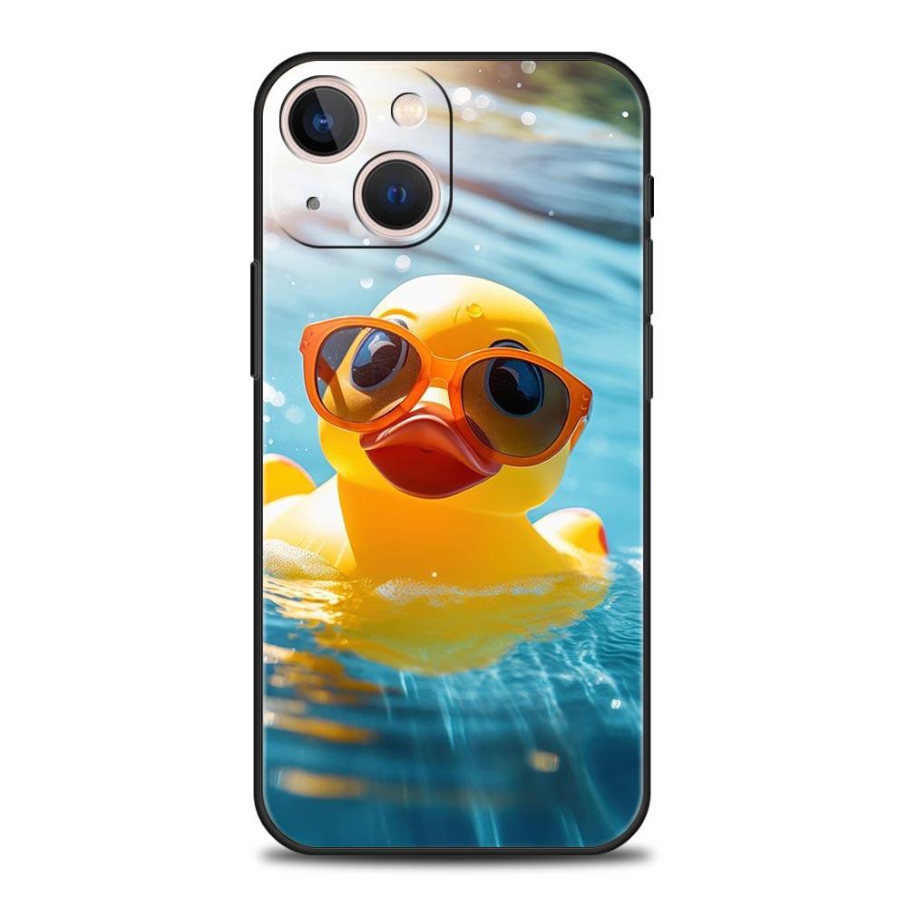 Cartoon Duck Phone Case Cover for iPhone 17 16 15 14 13 12 Pro Max 11 Pro Max 17 AIR Plus Shockproof Soft TPU Shell Fundas Capas