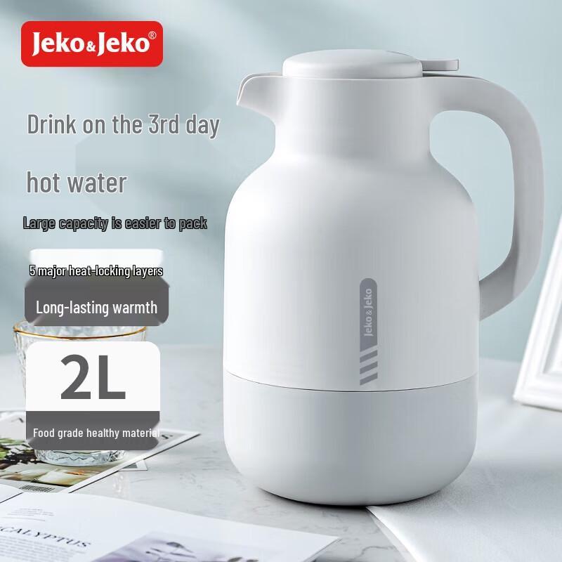 JEKO&JEKO Large Capacity Glass Liner Thermos