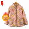 Women's Plus Size Warm Floral Cotton Padded Jacket