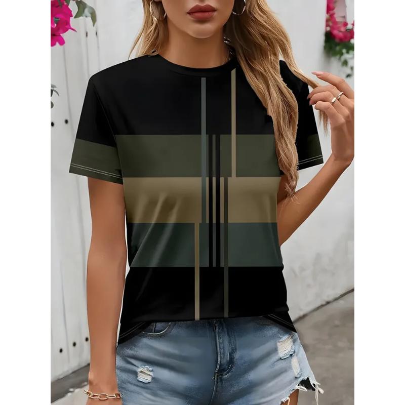 Women's Tops Versatile Comfortable Short Sleeves Fashion Crew Neck Loose T-Shirts Women’s
