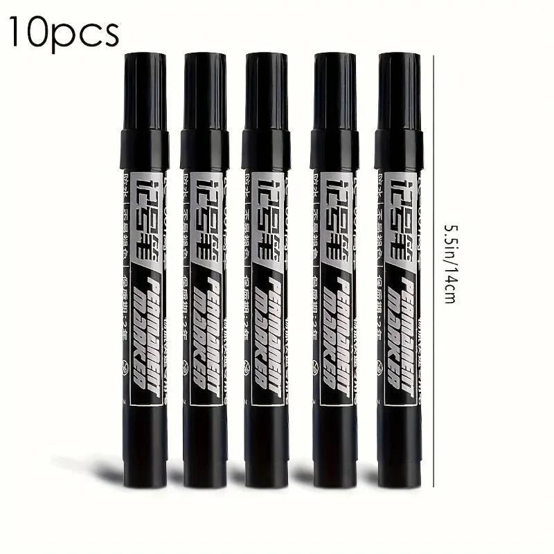 

10/20PCS Permanent Marker Set, Black Waterproof Ink Pens for Office Industrial & Art Use, Quick-Dry & Long-Lasting,fabric Paint