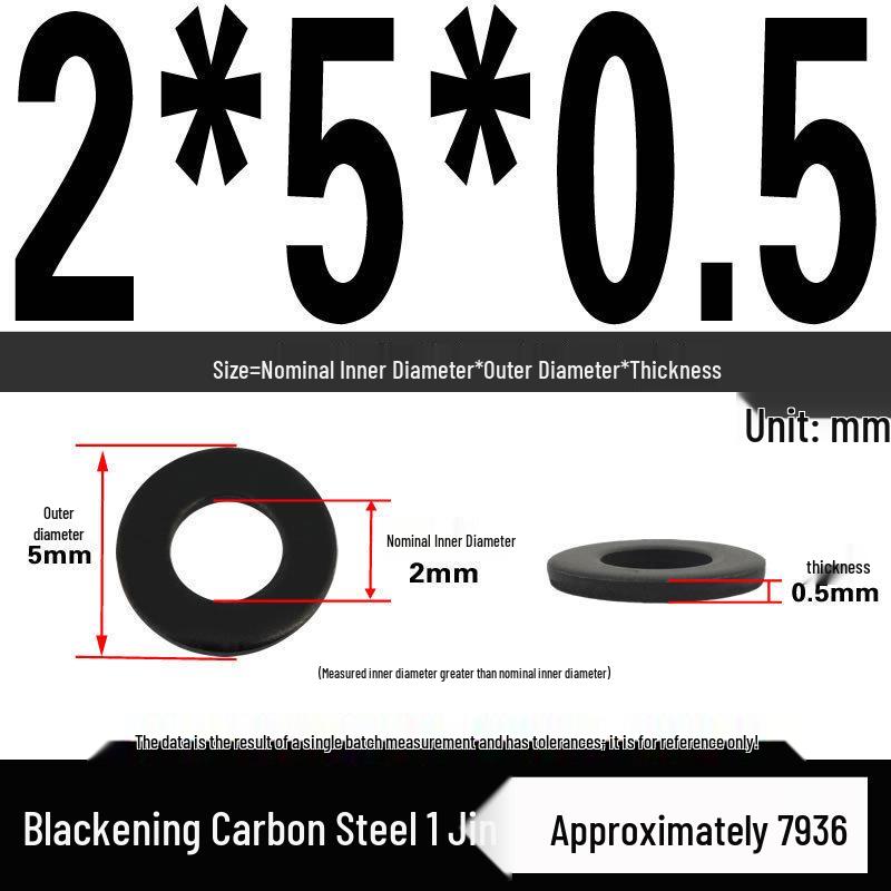 Blackened Thickened Oversized Metal Washer