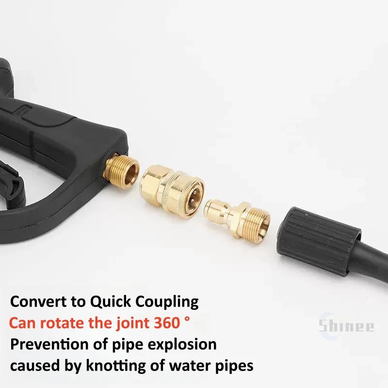 M14 M18 M22 Quick Connector High Pressure Quick Coupling For Car Washer Water Gun Adapter Joints Garden Irrigation Accessories