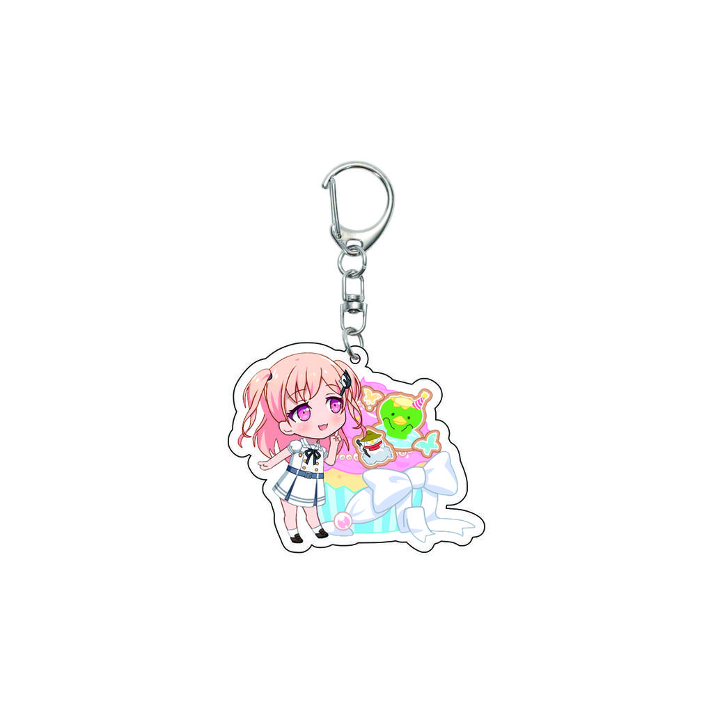 55MM Anime banG Dream Keychain Toyama Kasumi/Saya Yamabuki/Hanazono Tae Key Chain Acrylic Model Plate Christmas Gifts