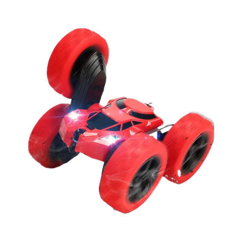 High-Speed 360° Remote Control Stunt Car with Lights - Double-Sided Tumbling Toy for Kids