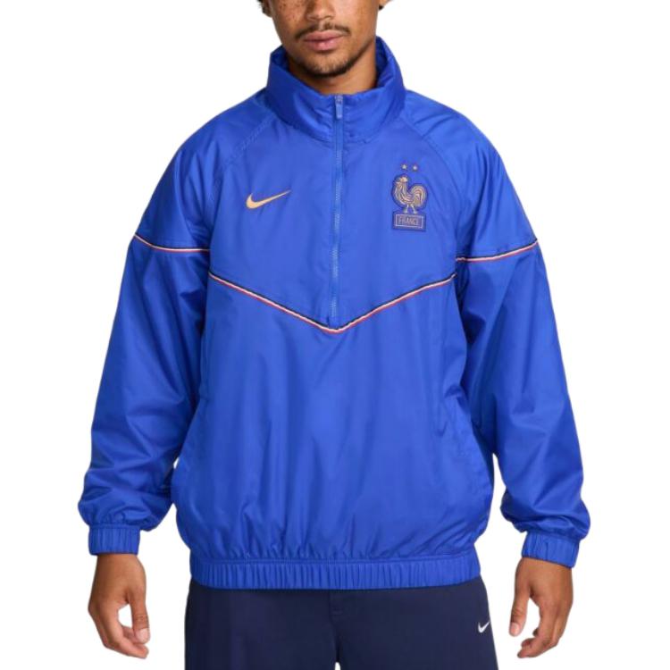 

Nike Club Stand Collar Warm Versatile Fashion Jacket Men Jacket Bright-Blue FJ7508-452 XL