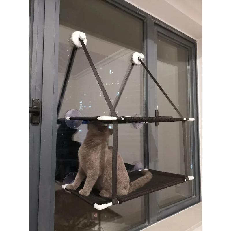 Cat Hammock Suction Cup Windowsill Cat Comfortable Hammocks Summer Breathable Mesh Single/Double Hanging Beds Pet Accessories