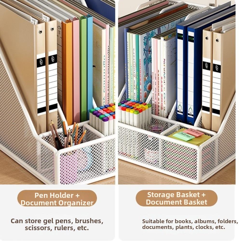 Space-saving Document Storage Shelf Metal Multi-layer Bookshelf New Desk File Organizer  Office Use