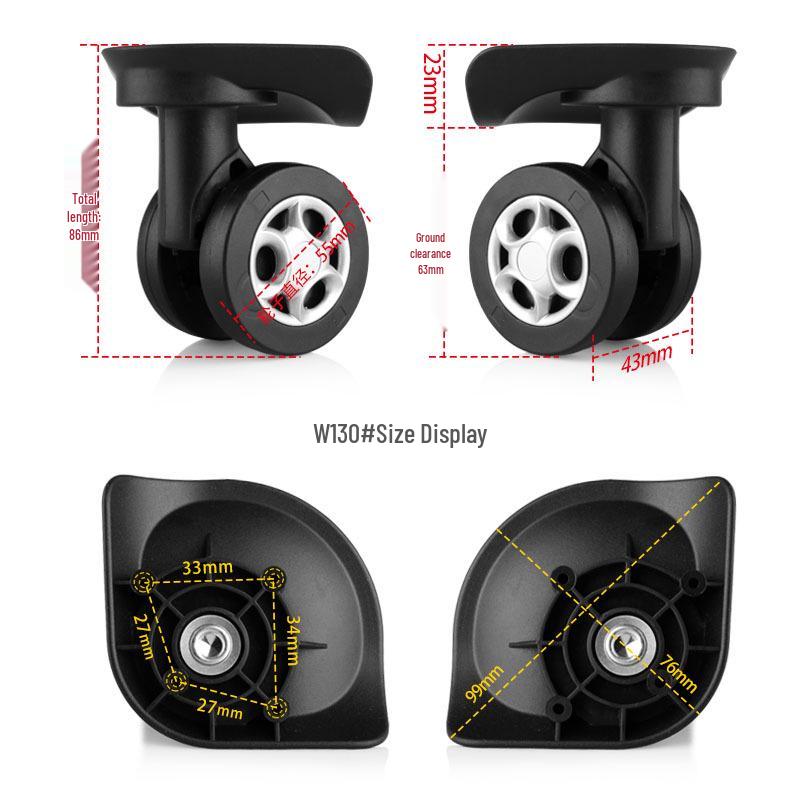 Universell hjulreparationssats för vagnar och resväskor med lösenord