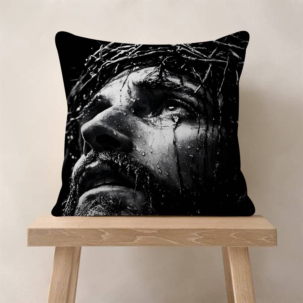 Son Of God Jesus Cross Holy Light Pillowcase Toon Gift Cushion Cover Bedroom Home Sofa Chair Seat Decor Pillow Case