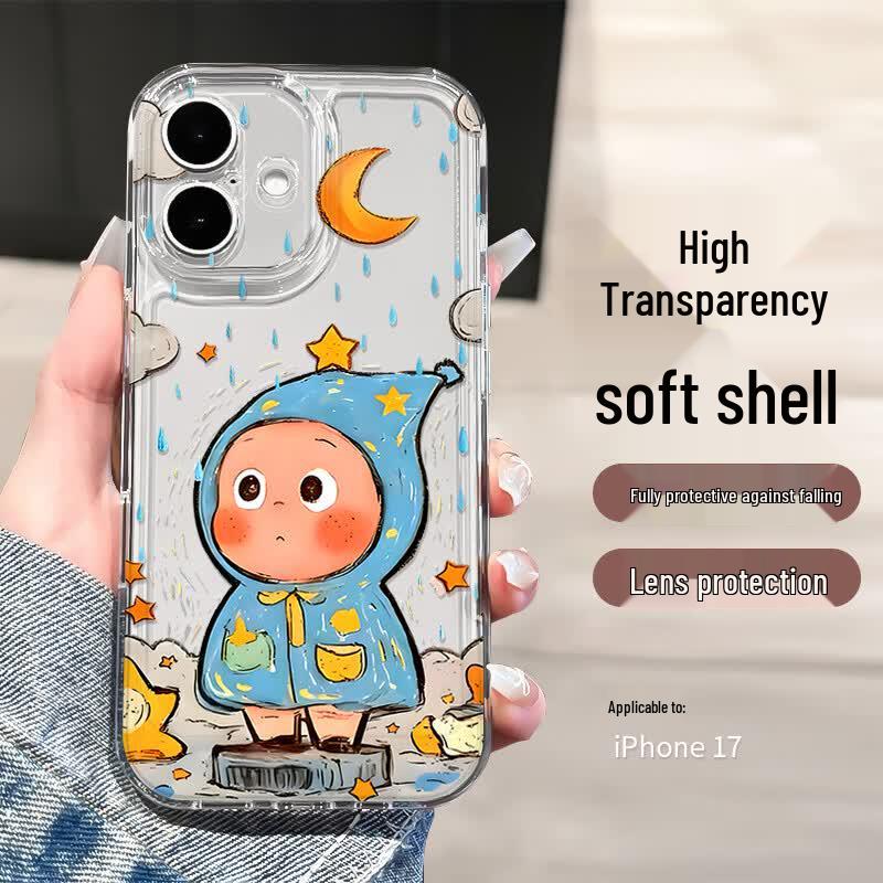 Yingkaida Raincoat Doll TPU Case for Apple iPhone 16 Pro Max