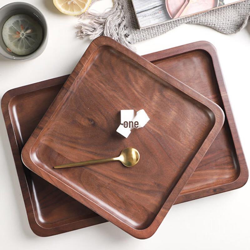 Black Walnut Wood Rectangular Serving Tray