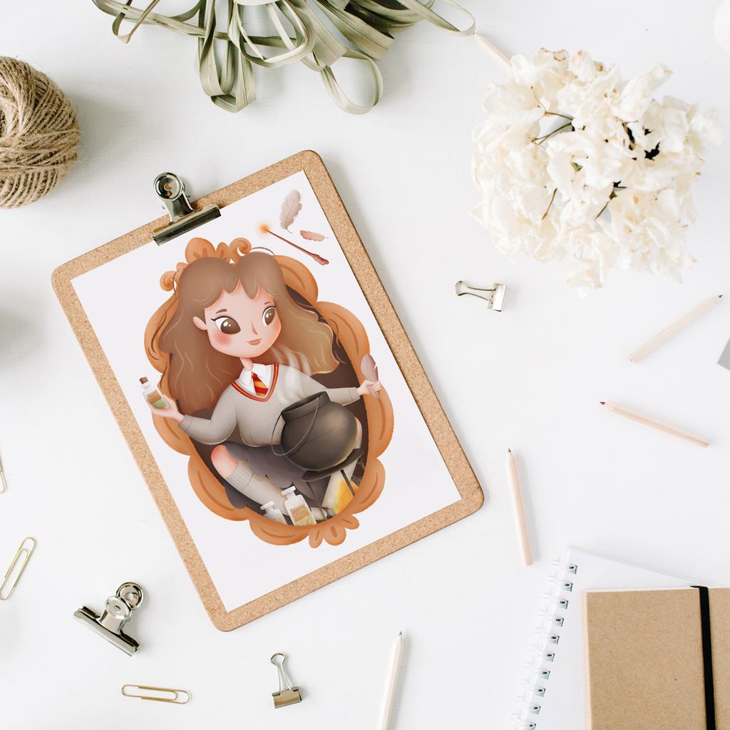 Plakat portret harry potter hermiona granger