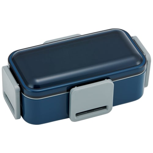 Skater Bento Box, Midnight Blue, 850ml, Antibacterial, Fluffy, 2 Tiers, Large Capacity, For Men, Made in Japan, PFLW9AG-A
