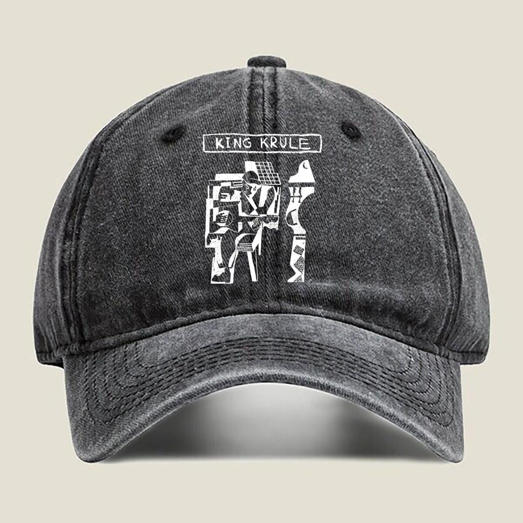 King Krule Silhouette Fashion Washed Baseball Cap Hat Outdoor Activities