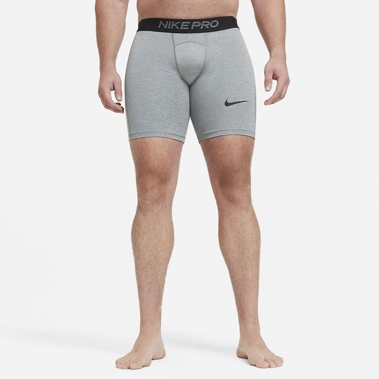 Nike Pro Metallic Training Solid Logo Elastic Tight Shorts Men Bottoms Gray BV5636-085