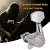 6pcs 6L String Tuning Pegs Locking Tuners Keys Machine Heads for Acoustic Guitar Musical Instruments Replacmeent Parts