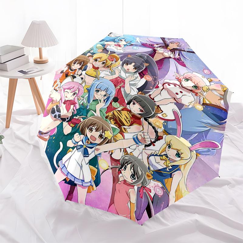 1pc Anime Characters Outdoor Umbrella - Automatic Opening/Closing - Portable 3-Fold Design - 8-Rib Iron Frame - Perfect Gift for Fans, Travelers,