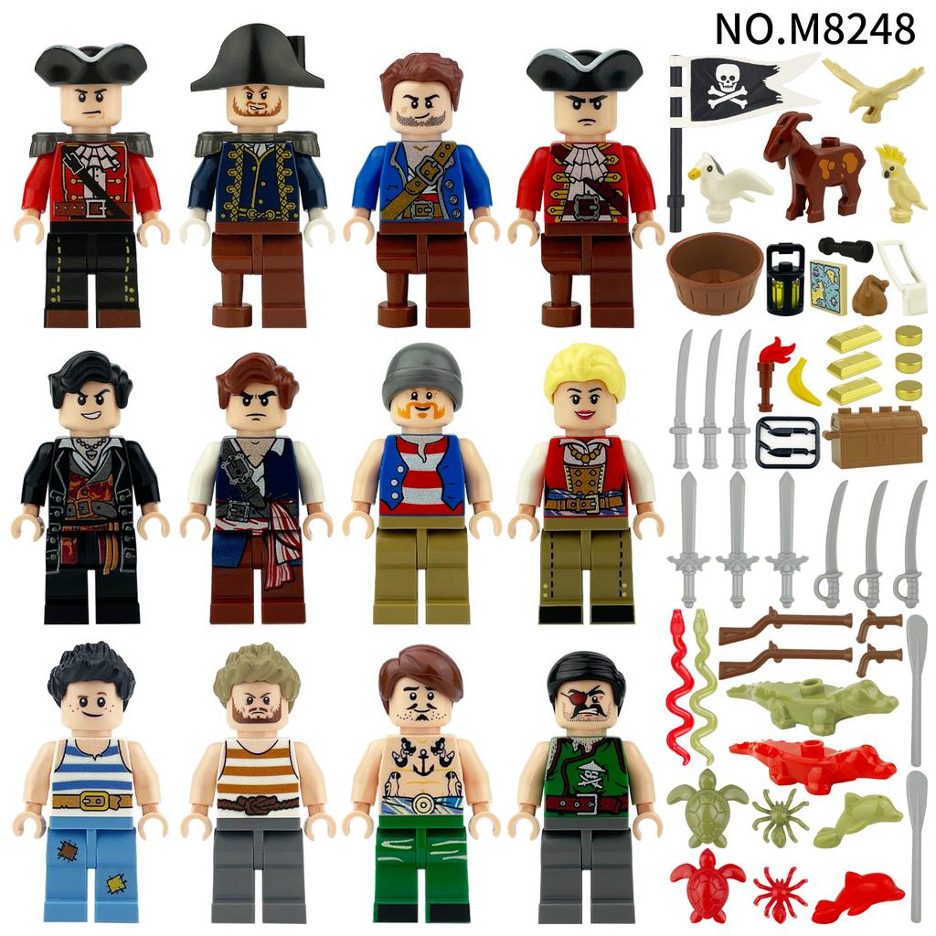 Mattoncini, cavalieri romani, pirati nell'esercito di campo, bambole umanoidi, giocattoli per bambini, regali di compleanno, personaggi dei cartoni animati.