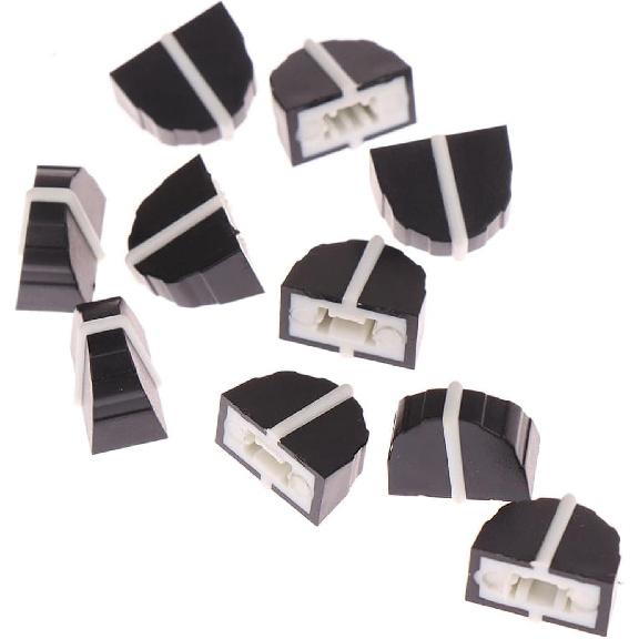 10Pcs Equalizer Fader Caps,11mm X 9mm Hole, 4mm Potentiometer Knobs, Compatible with Electric Guitar and Audio Equipment Parts