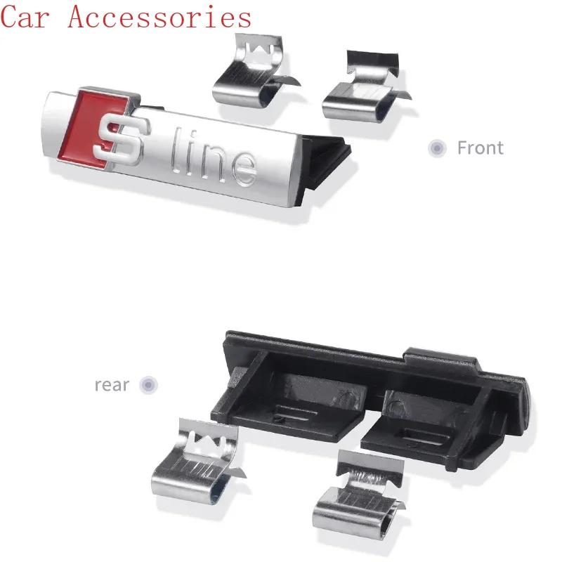Q1 1Pc S Line Logo Metal Auto Front Grille Badge Sticker Caps For a1 S3 S5 S1 S4 S2 S6 RS3 RS4 RS5 RS6 RS8 B8 B6 TT A2 A3 A4 A5