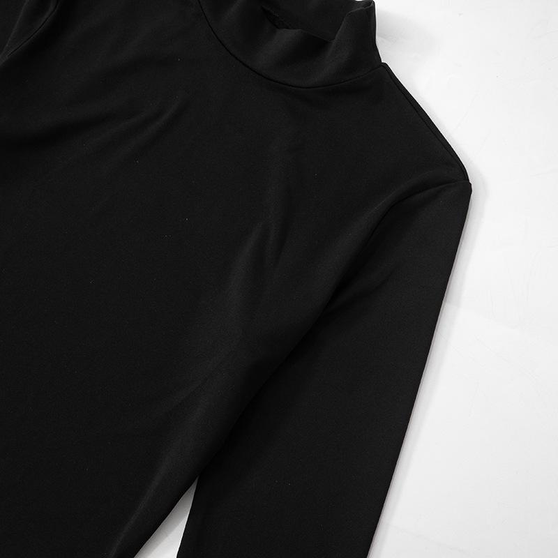 Sexy štíhlé šaty s dlouhým rukávem a dutým zadním dílem