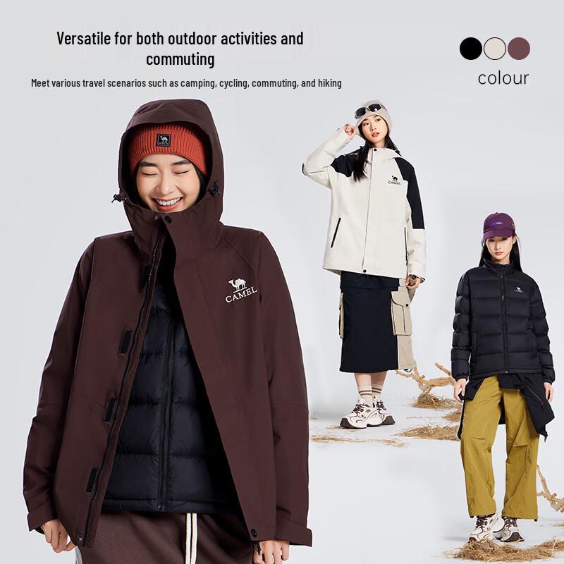 Camel Women's 3-in-1 Waterproof Down Jacket