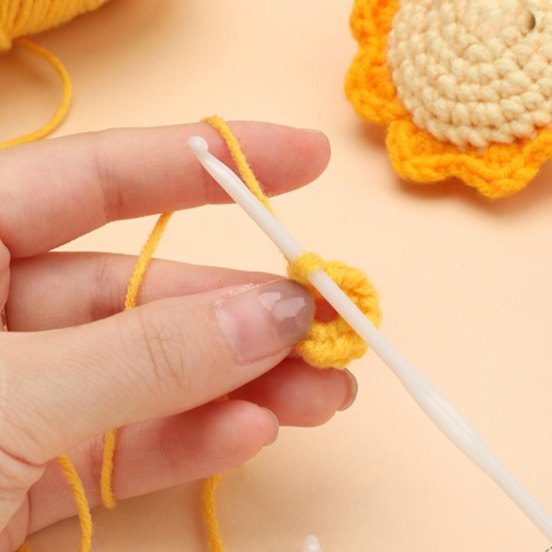 9Pieces White Acrylics Crochet Hook 3-10mm 12mm Ergonomic Handle Crochet Hook Needle for Beginner Experienced Hobbyist