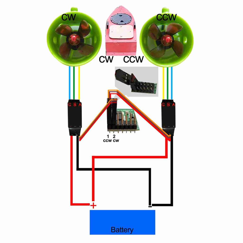 Boat Underwater Motor Boat Underwater Motor 4 Blade Propeller 1000KV Underwater Brushless Motor for RC Bait Boat Electric Motors