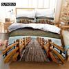 Small Bridge 3Pcs Bedding Sets 3D Digital Printing Custom Quilt Duvet Cover Set  Home Queen King Quilt Pillowcase