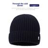 Men's Large-Fit Fleece-Lined Beanie - Thermal Knit Hat with Ear Flaps for Winter & Skiing