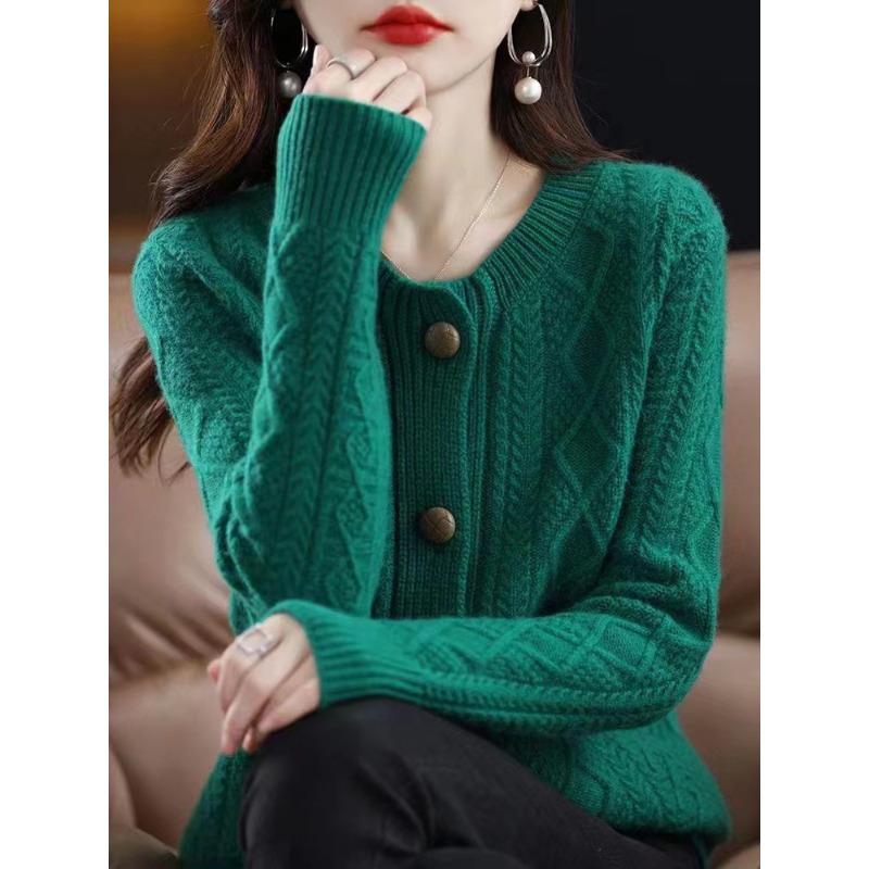 Jacket Women's Autumn and Winter New Loose and Versatile Knitted Cardigan Top